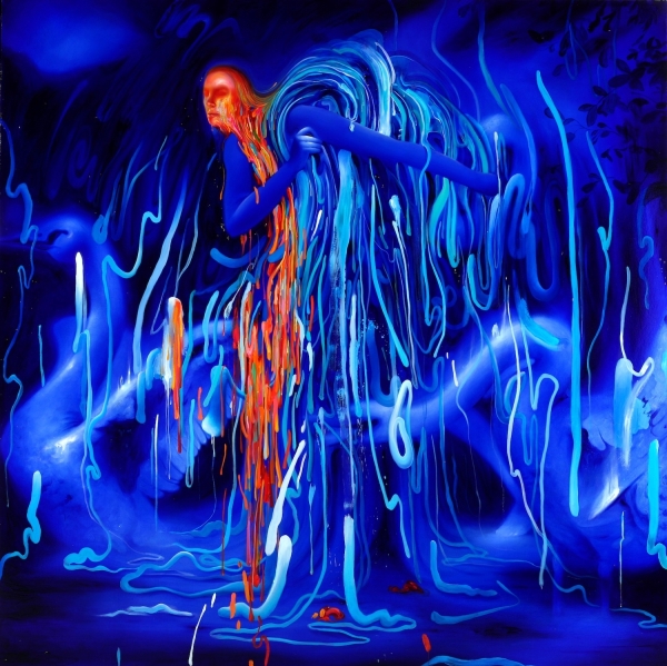 bursting colors swirl type paintings Michael Page